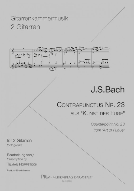 Johann Seb. Bach Contrapunctus Nr.  23