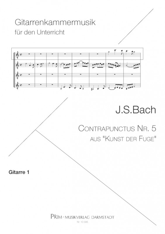 Johann Seb. Bach Contrapunctus Nr. 5 Stimmensatz