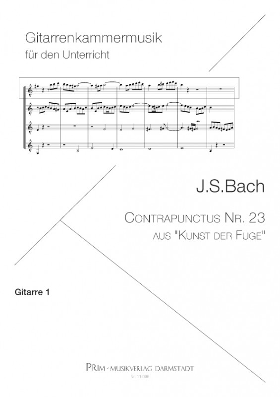 Johann Seb. Bach Contrapunctus Nr. 23 Stimmensatz