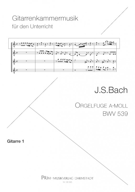 Johann Seb. Bach Orgelfuge BWV 539 Stimmensatz