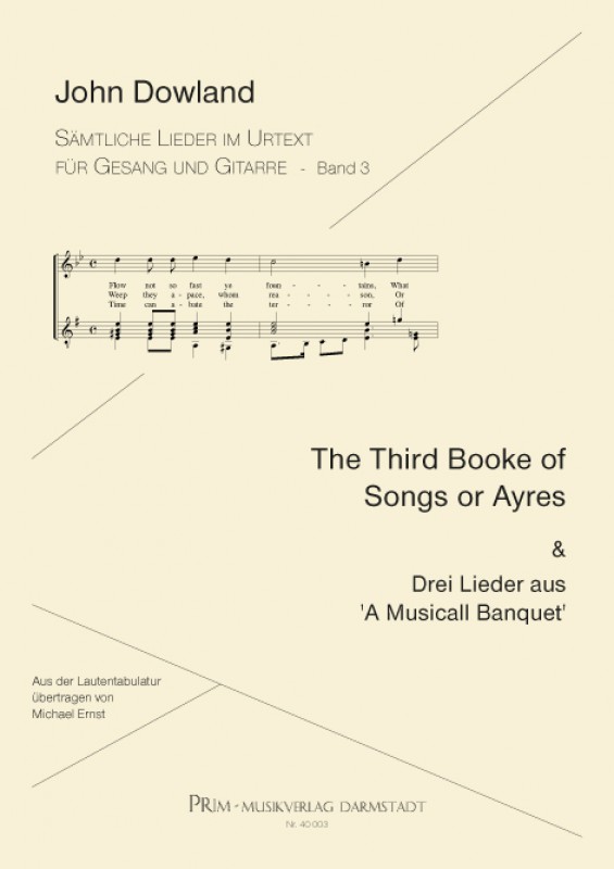 John Dowland The Third Booke of Songs