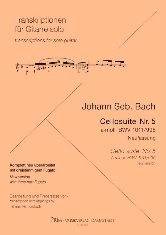 Johann Seb. Bach Cellosuite Nr. 5 a-moll BWV 1011/995