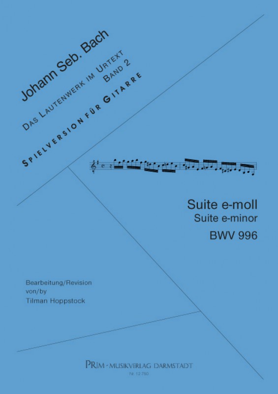 Johann Seb. Bach Suite BWV 996