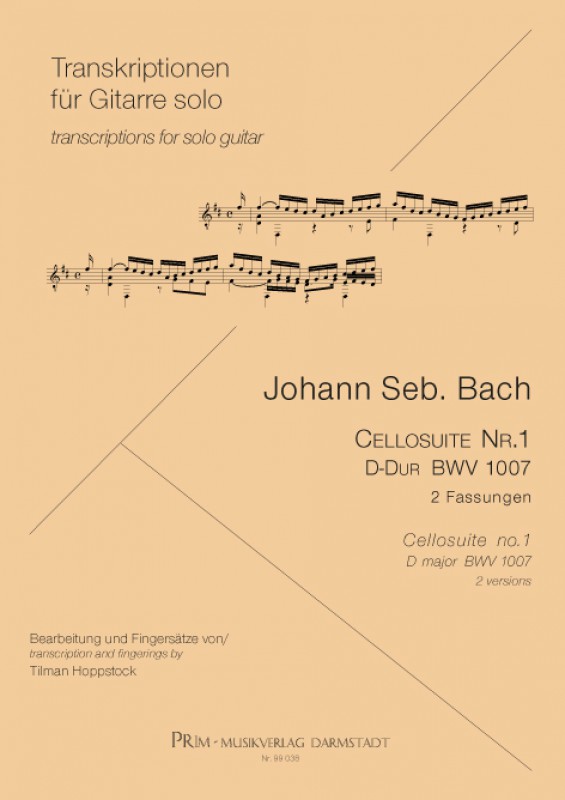 Johann Seb. Bach Cellosuite Nr. 1 D-Dur BWV 1007 D-Dur